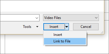 insert video into onenote